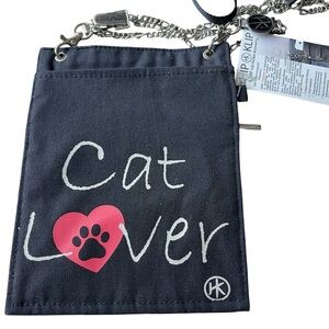 Hip Klips Bag Women Cat Lover Clippable Pocket Hands-Free‎ Secure Black